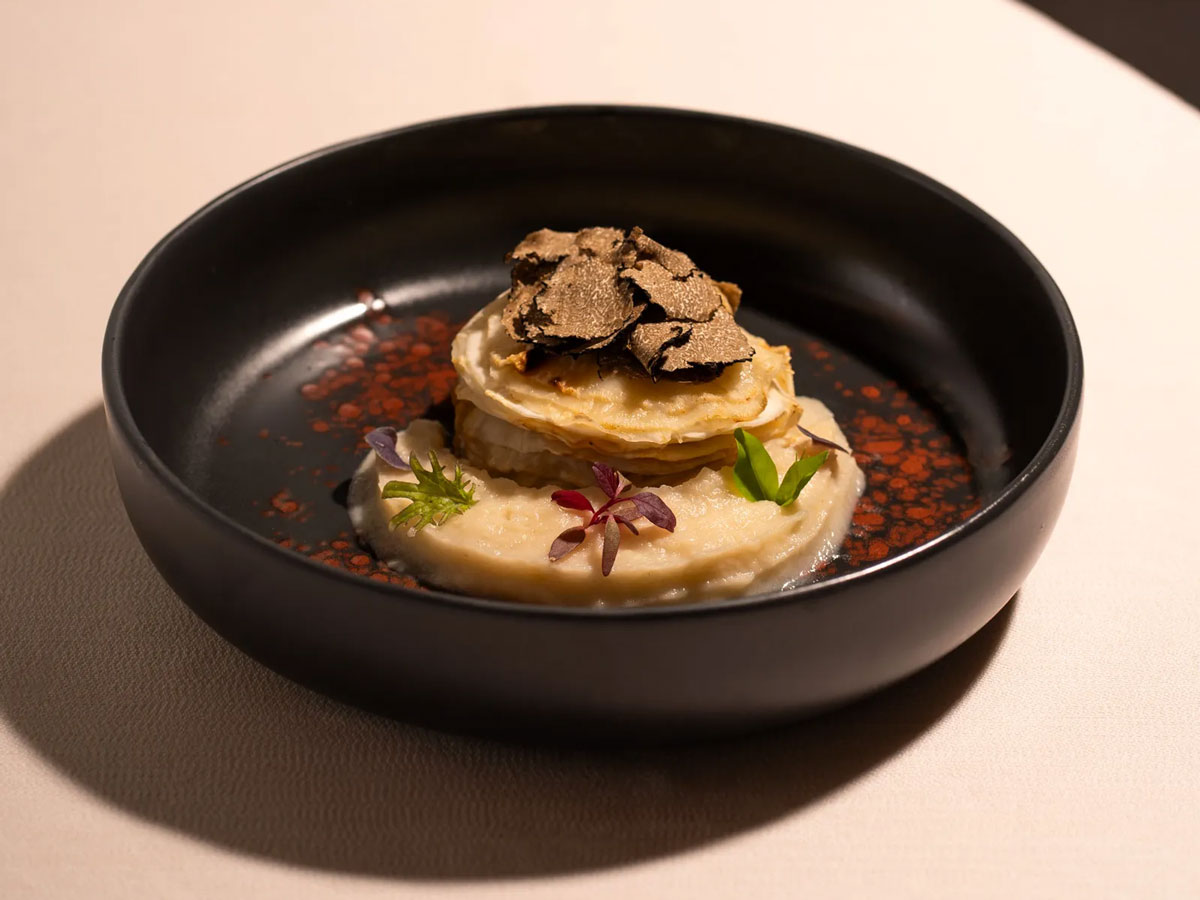 Dettaglio di un piatto di Ostu Bistrot