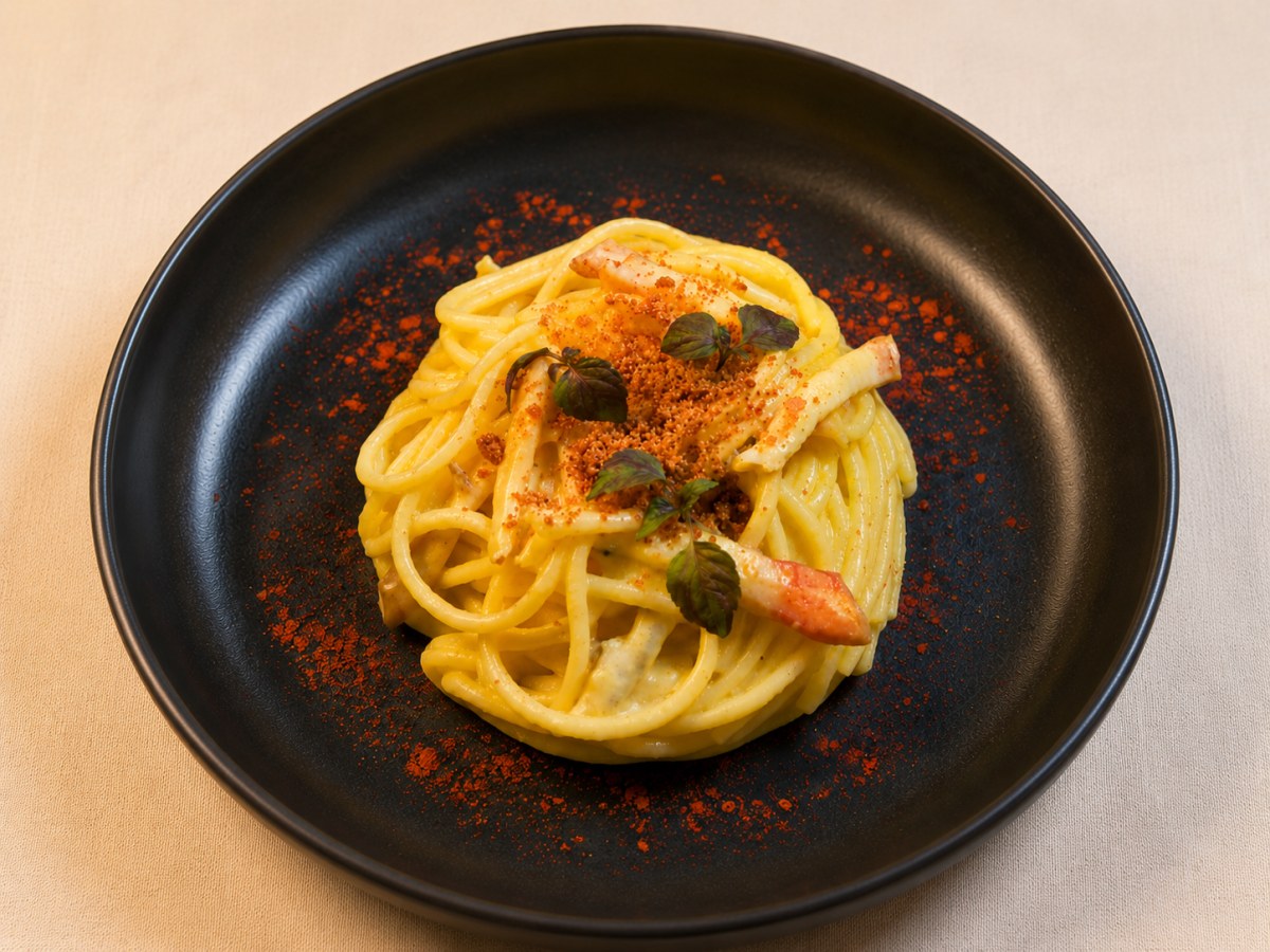 Spaghetti Benedetto Cavalieri cannolicchi e zafferano
