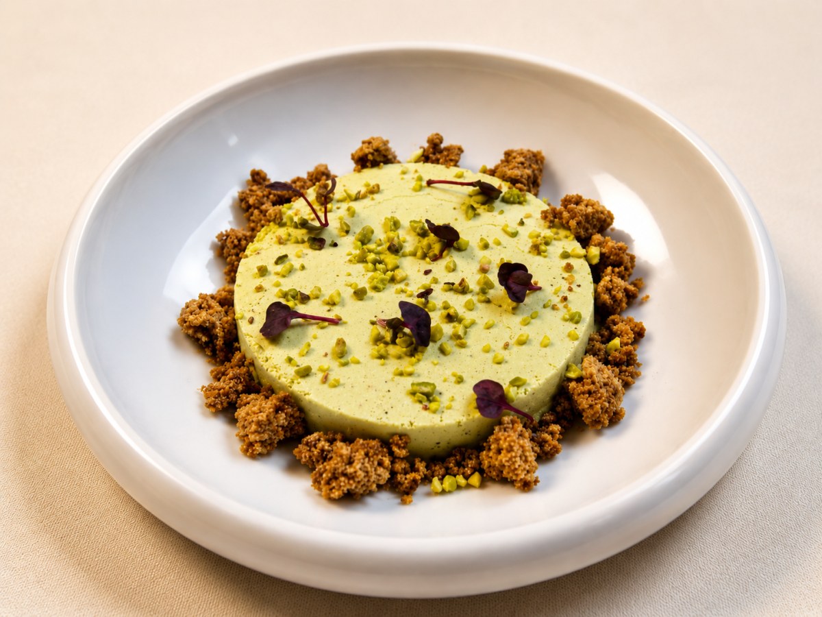 Gelato al pistacchio ,pepe nero e gin